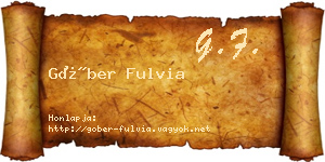 Góber Fulvia névjegykártya